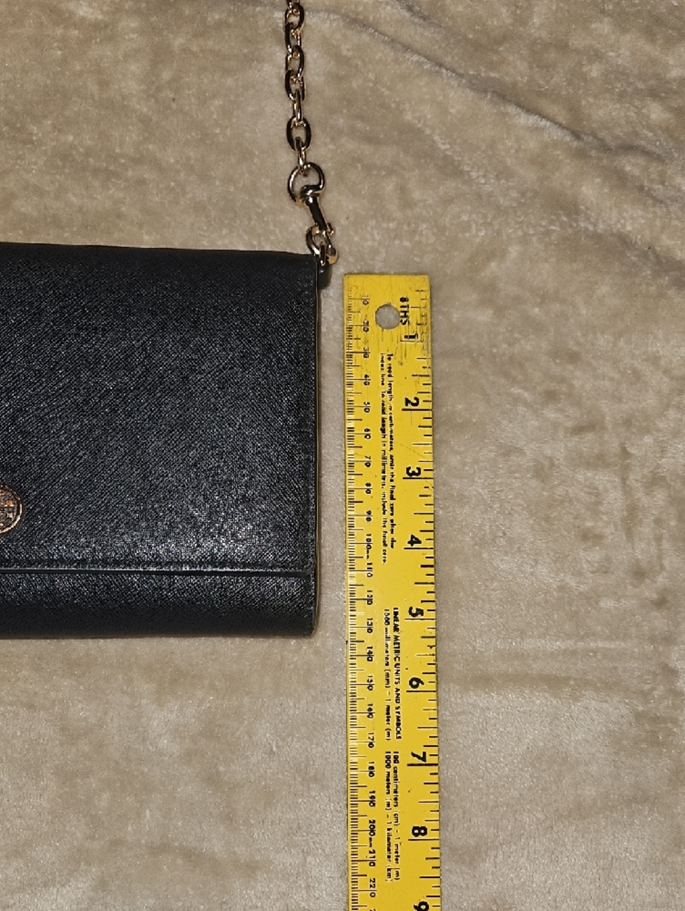 Tory Burch Blue Crossbody/Clutch Wallet with Gold Chain Strap - Picture 10 of 15